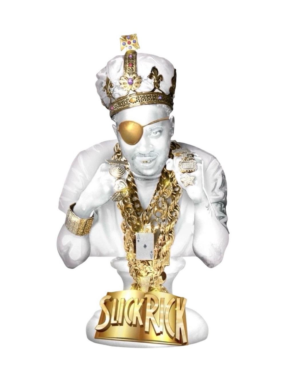 Slick Rick Concrete Jungle Figure DEF JAM 35 Year Anniversary Bust Statue